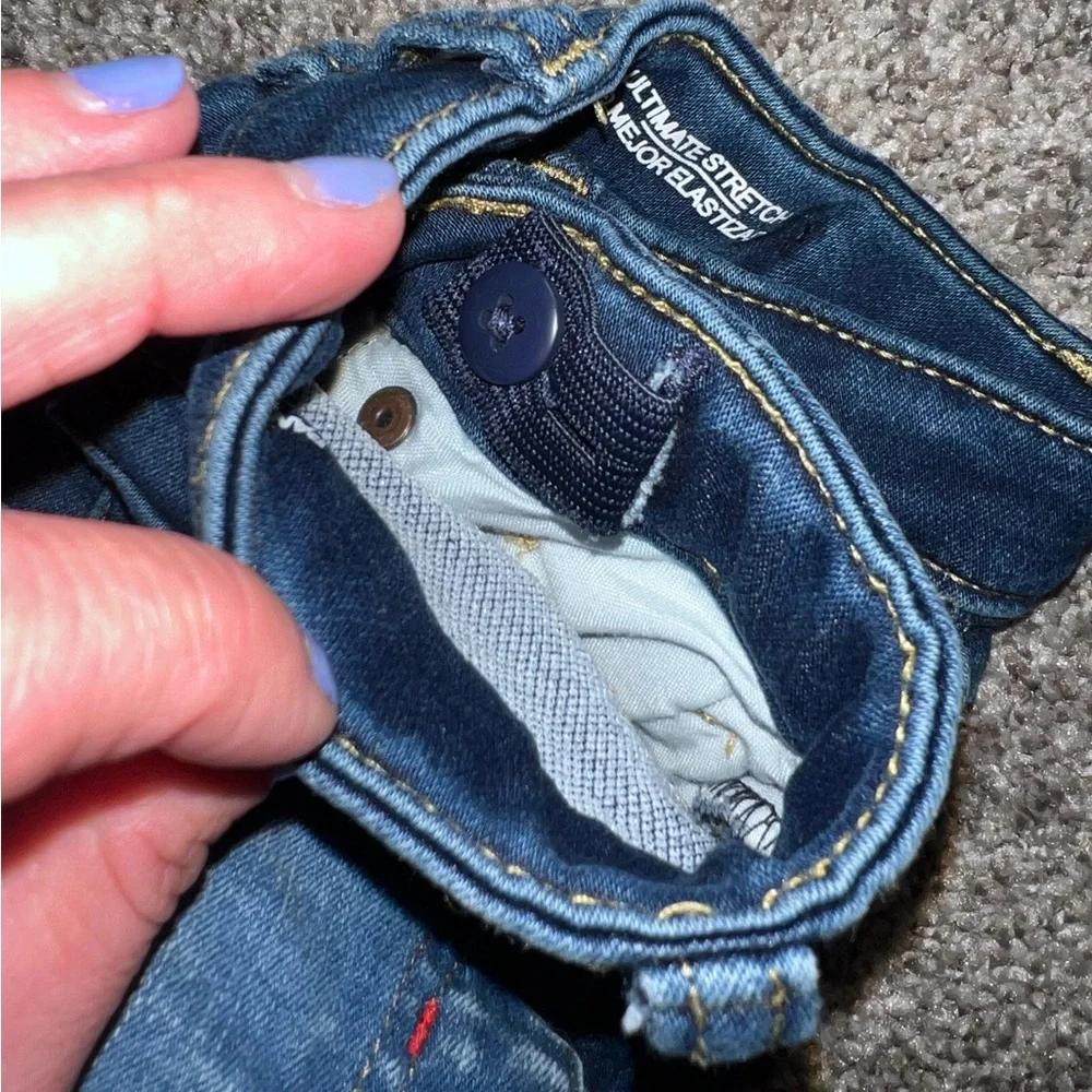 Girls stretchy Denim Cat & Jack Jean Shorts Size Medium - Picture 4 of 5